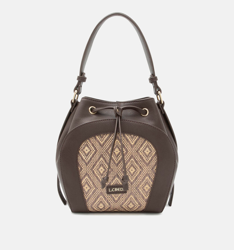 L.Credi Radmila Donkerbruine Schoudertas voor dames (370907)