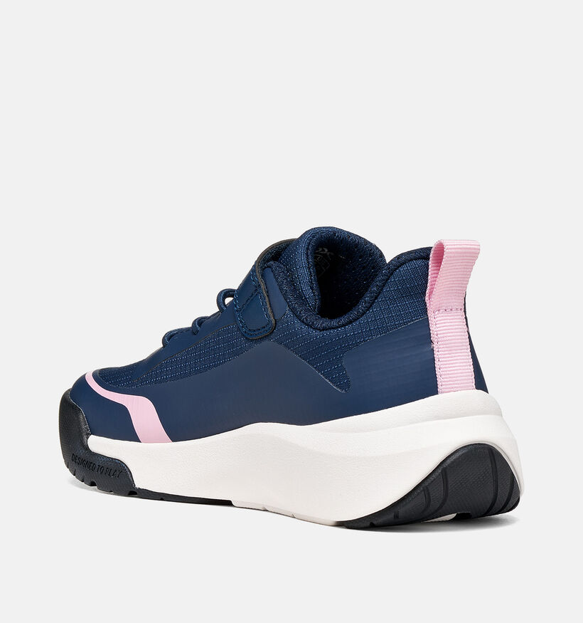 Geox Pro-Ran Girl Baskets basses en Bleu fonc&eacute;/Bleu pour filles (377738) - pour semelles orthop&eacute;diques
