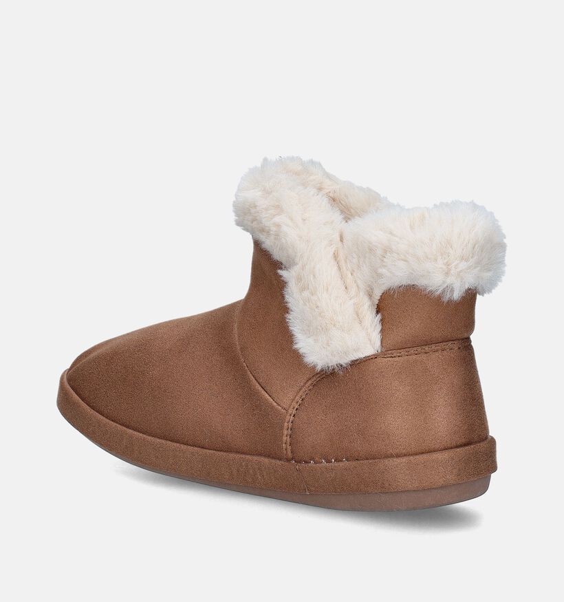 Torfs Home Pantoufles fermées en Cognac pour femmes (349392)