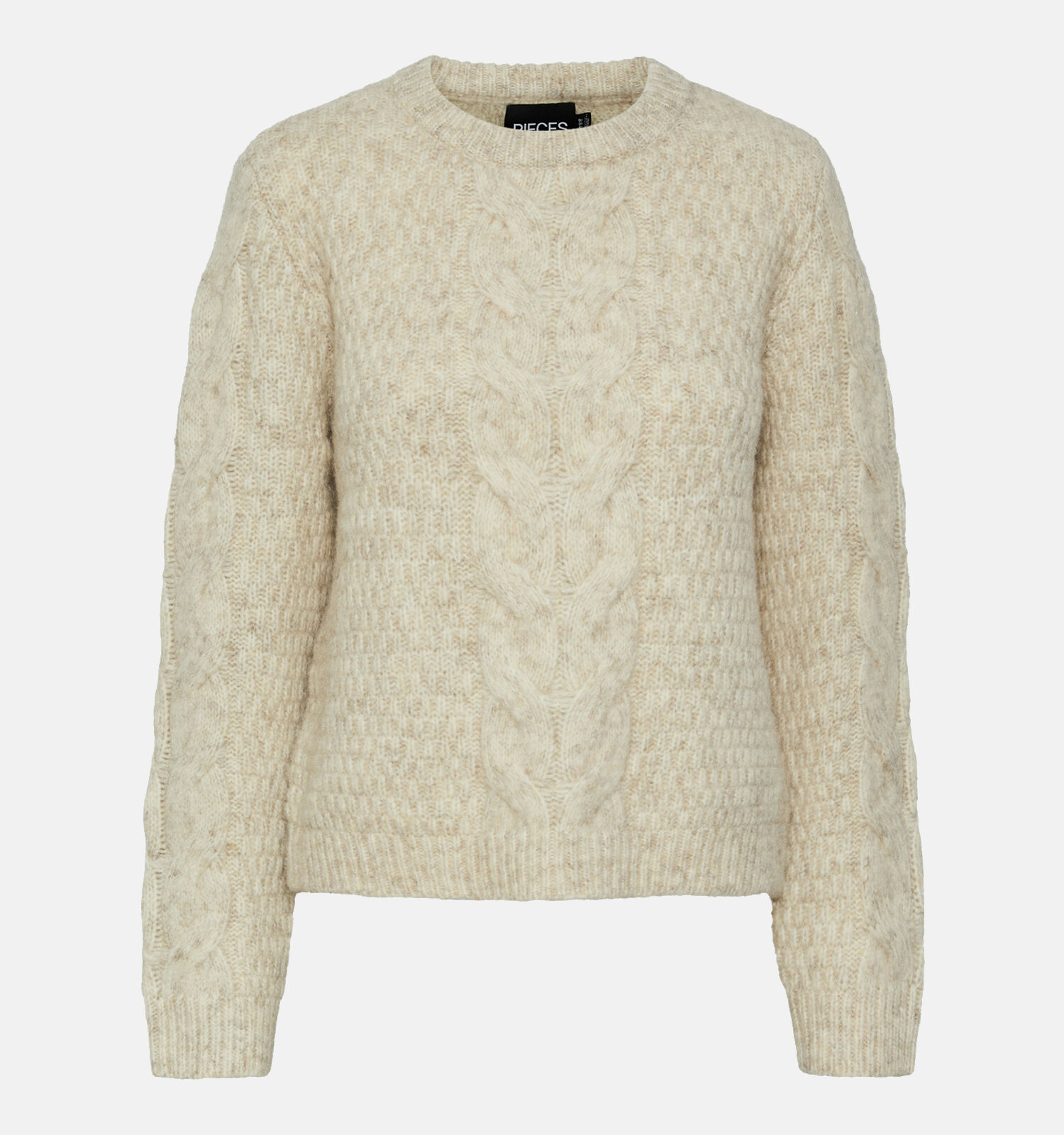Pieces Nina Beige Gebreide trui Dames Truien Online op TORFS.BE