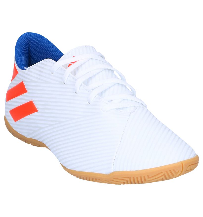 adidas Nemeziz Messi Chaussures de Foot pour Intérieur en blanc en simili cuir (251543)