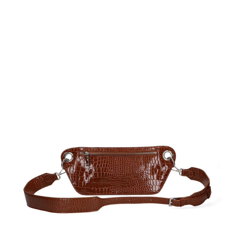 Hvisk Brillay Croco Vegan Blauwe Crossbody Tas in kunstleer (301350)