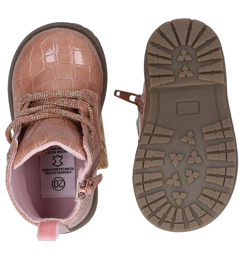 Bumba Bottines pour bébé en Rose foncé en simili cuir (280766)