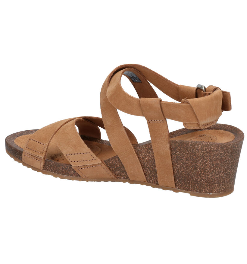 Teva Mahonia Cognac Sandalen in leer (270641)