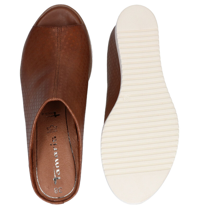 Tamaris Nu-pieds compensées en Or rose en textile (289406)