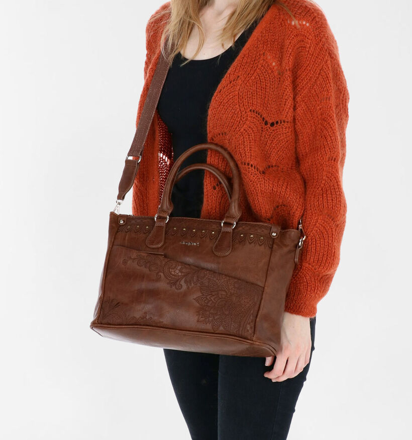 Desigual Sac à main en Cognac en simili cuir (279948)