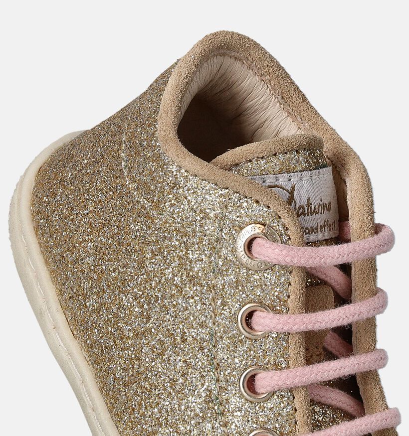 Naturino Sossi Glitter Chaussures pour bébé en Or pour filles (359960) - pour semelles orthopédiques