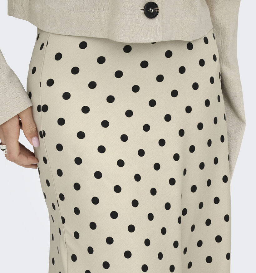 JDY Yaya Polkadots Jupe mi-longue en Beige pour femmes (370037)