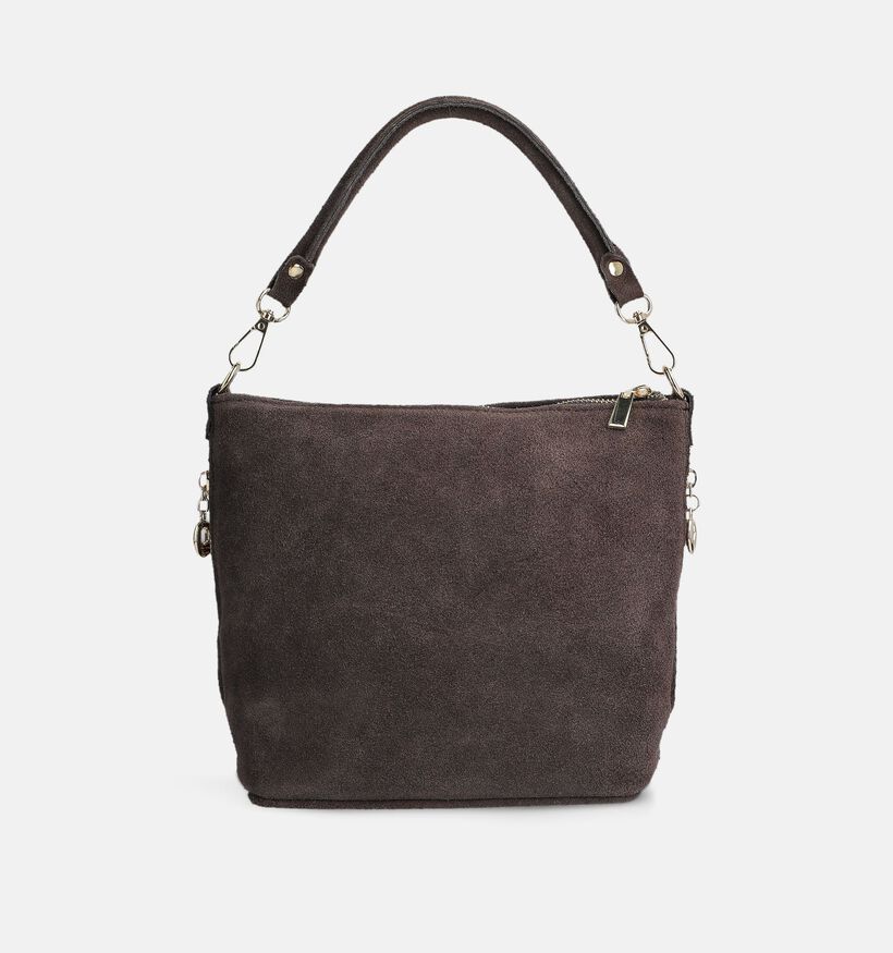 Via Limone Donkerbruine Schoudertas voor dames (367752)