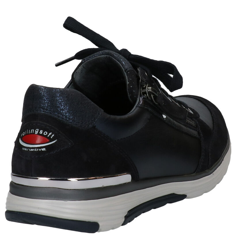 Gabor Rollingsoft Blauwe Veterschoenen in leer (282430)