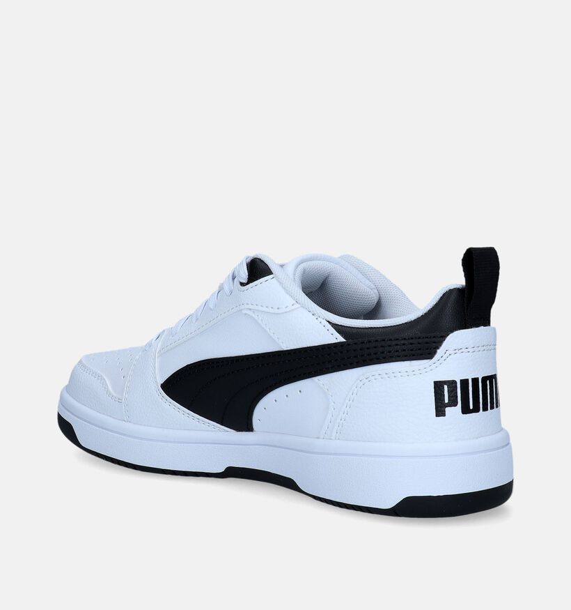 Puma Rebound v6 lo Witte Sneakers voor jongens, meisjes (334481) - geschikt voor steunzolen