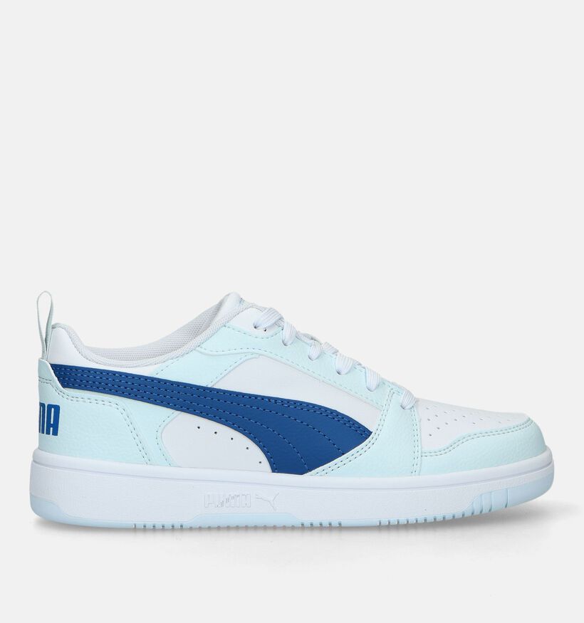 Puma Rebound v6 lo Baskets en Bleu pour filles, garçons (334485)