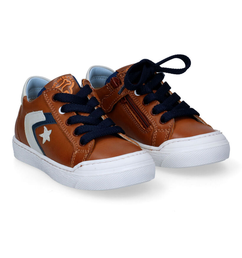 STONES and BONES Goner Cognac Veterschoenen voor jongens (303479)