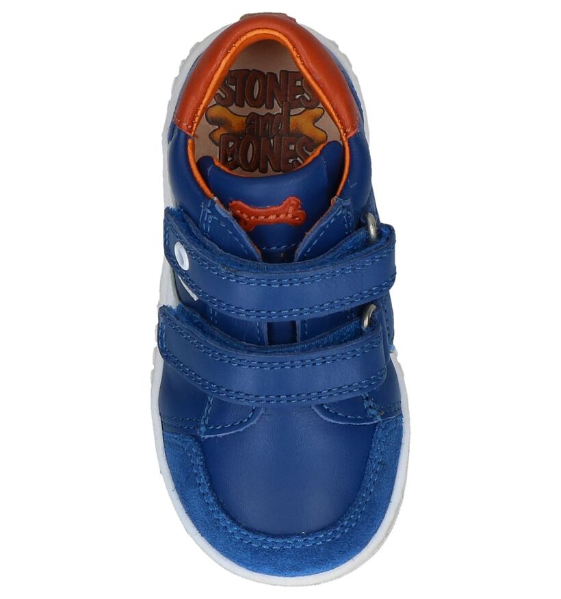 STONES and BONES Stoc Chaussures hautes en Bleu en cuir (256775)