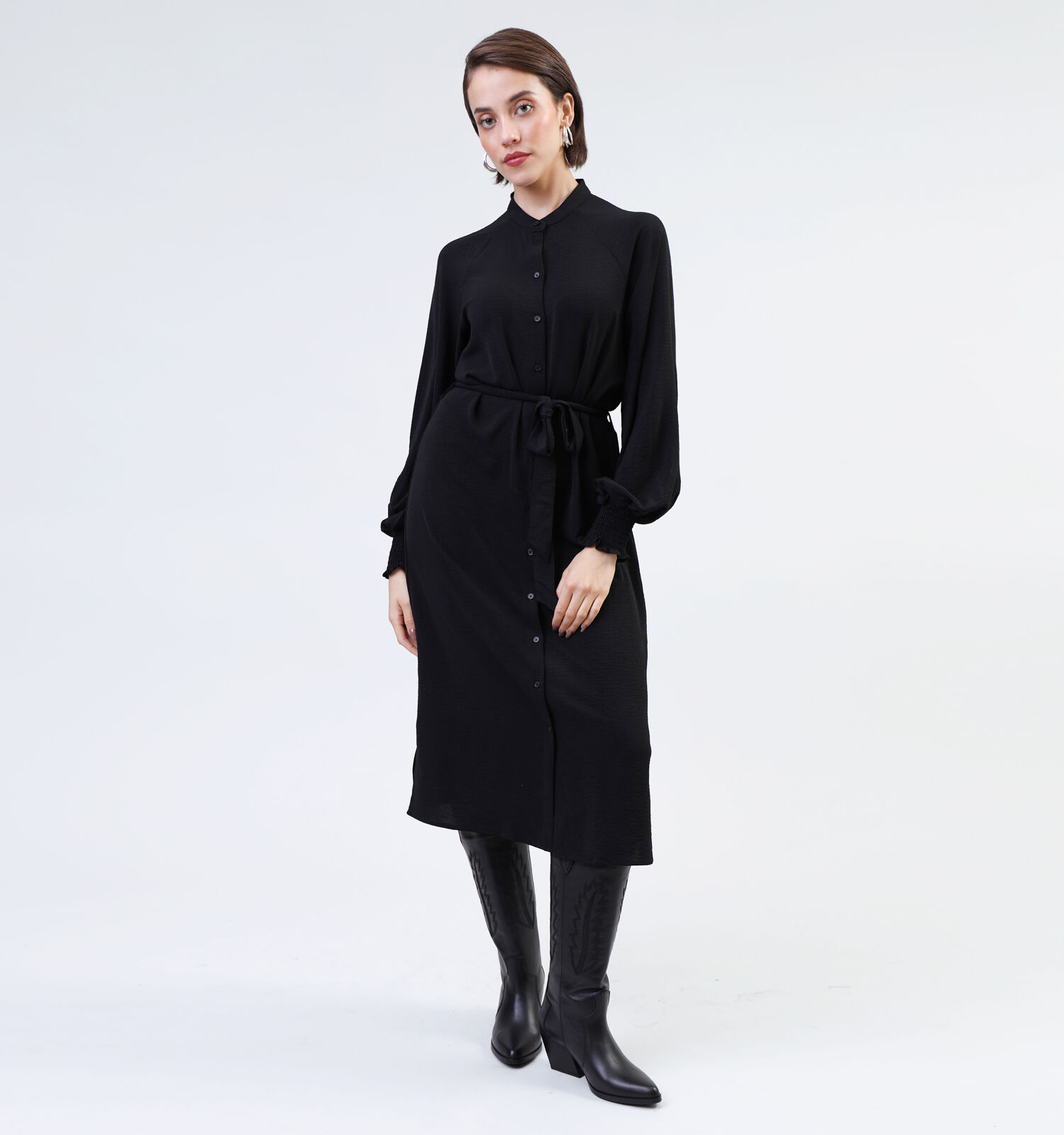 Vero Moda Carla Zwarte Hemdjurk Dames Kleedjes Online op TORFS.BE