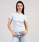 JDY Solar Blauw Gestreept t-shirt voor dames (351362)