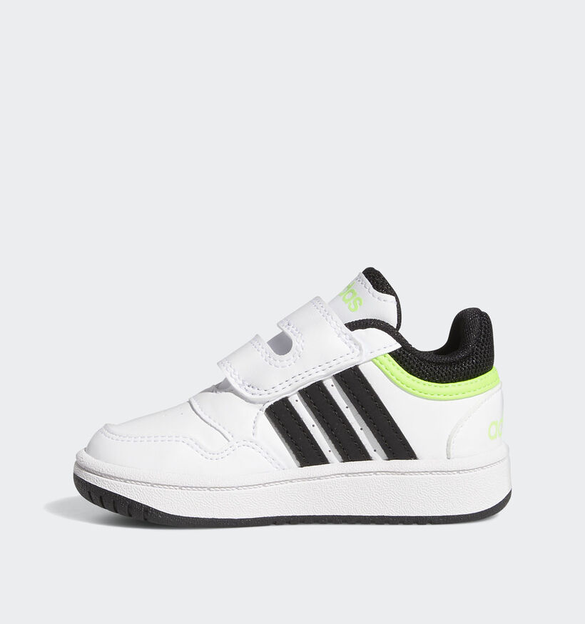 adidas Hoops 3.0 Witte Sneakers voor jongens (301164) - geschikt voor steunzolen