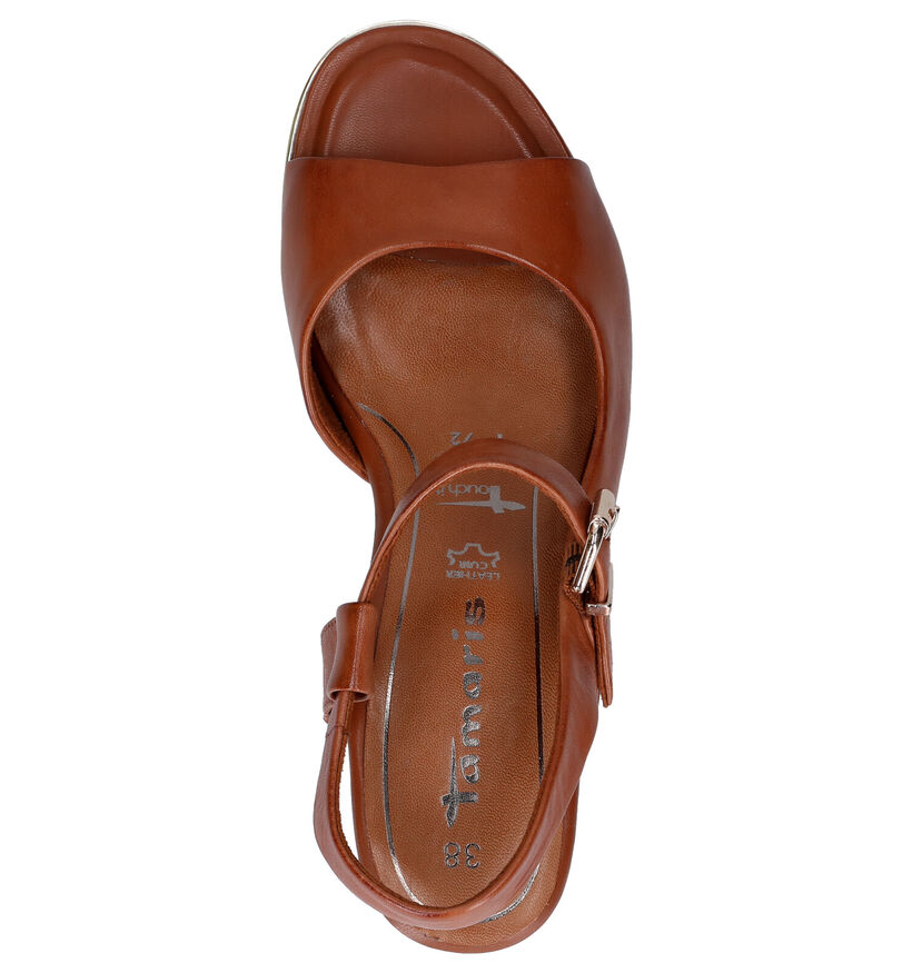 Tamaris Touch it Cognac Sandalen in leer (269760)