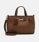 Tamaris Marissa Cognac Handtas met Pompon Bag Charm voor dames (378814)