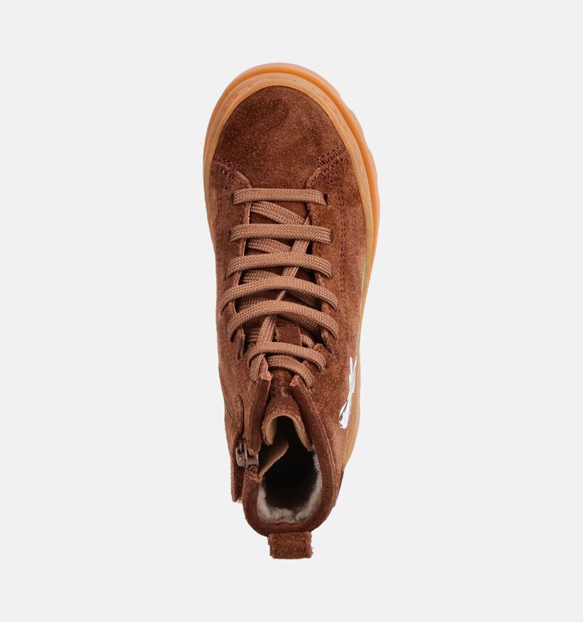 Camper Donkerbruine Boots met Veter en Rits voor meisjes (376124) - geschikt voor steunzolen