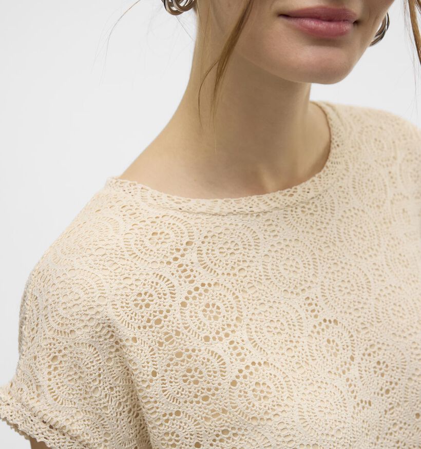 Vero Moda Maya Beige T-shirt met korte mouw voor dames (369399)