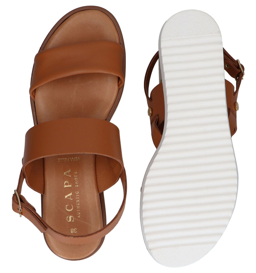 Scapa Witte Sandalen in leer (288761)