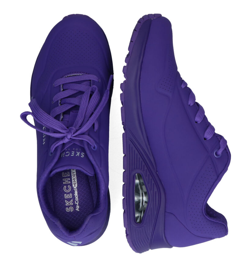 Zapatillas Skechers Uno Night Shades Mujer Verde Claro