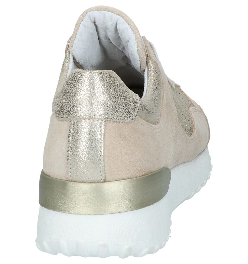 Lichtbeige Lage Sneakers Bullboxer in leer (252861)