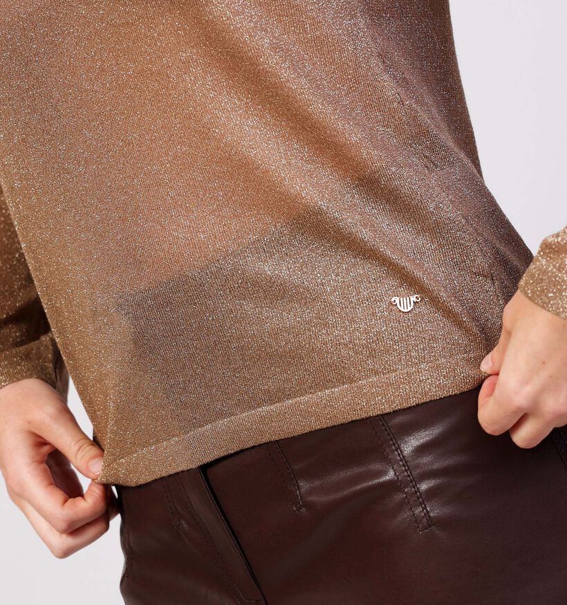 Orfeo Hazelnut Bruine Glitter Trui voor dames (365789)