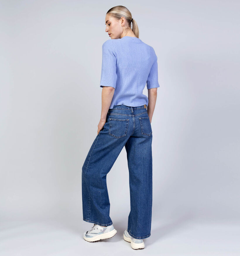 Desires Delta Short Sleeve Knit Blauwe Cardigan voor dames (366689)