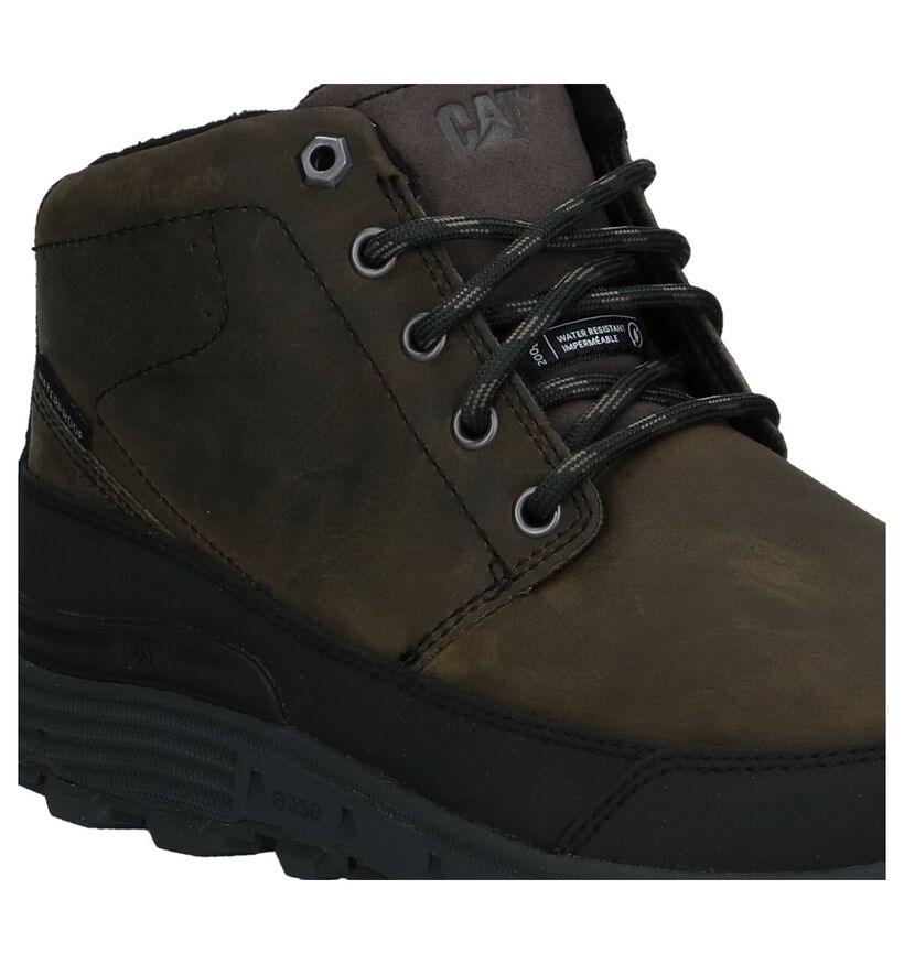 Caterpillar Drover Ice Donker Groene Bottines in leer (225474)