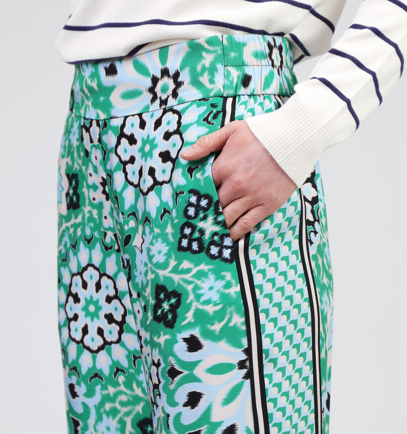 comma Groene Wijde broek voor dames (354657)