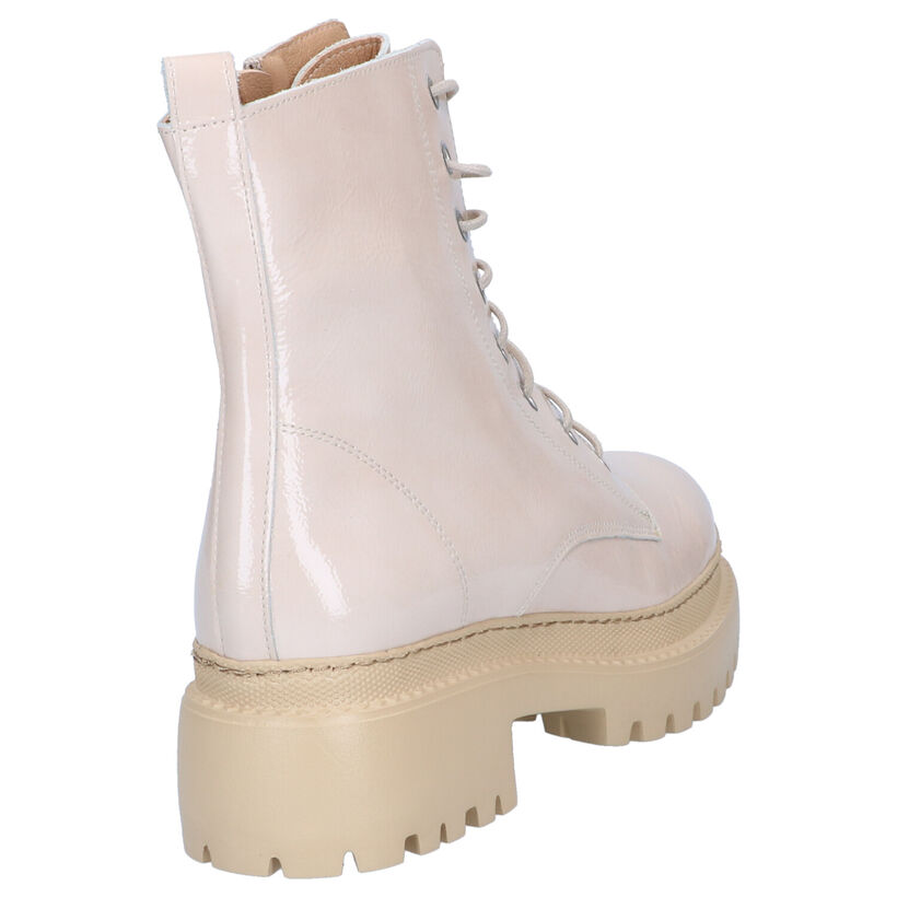 KMB Boots à lacets en Beige clair en cuir (298927)