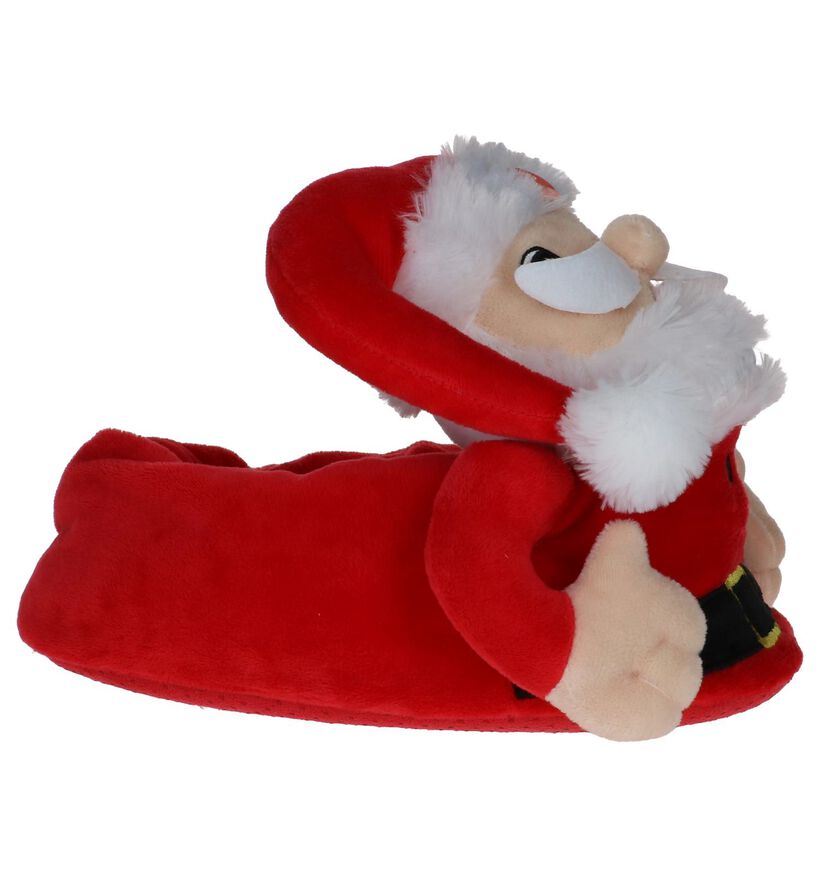 Rode Kerstman Pantoffels met Muziek Dazzle in stof (224153)