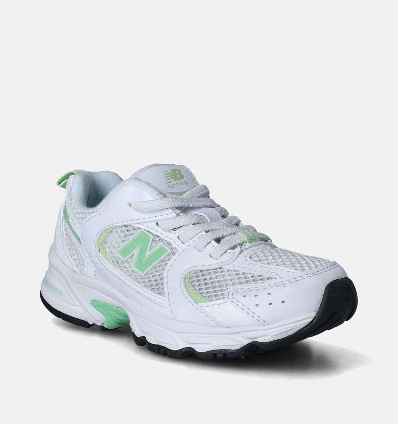 New Balance 530 Baskets en Blanc pour filles, garçons (350296) - pour semelles orthopédiques