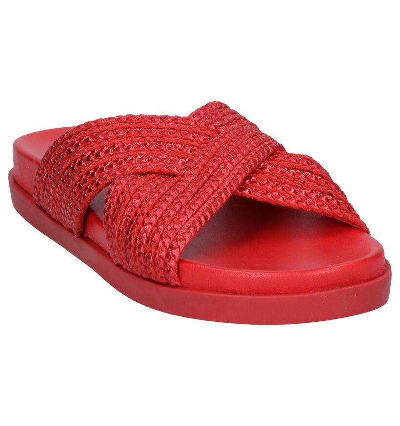 Inuovo Nu-pieds plates en Rouge pour femmes (250987)