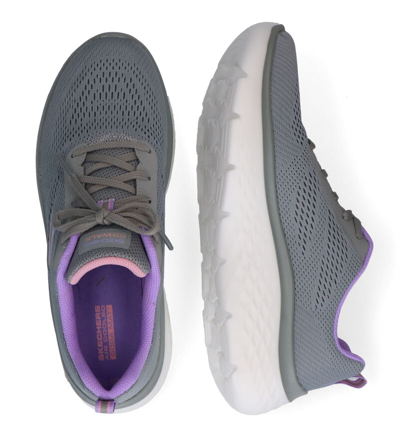 Skechers Go Walk Hyper Burst Space Insight Zwarte Sneakers voor dames (302116)