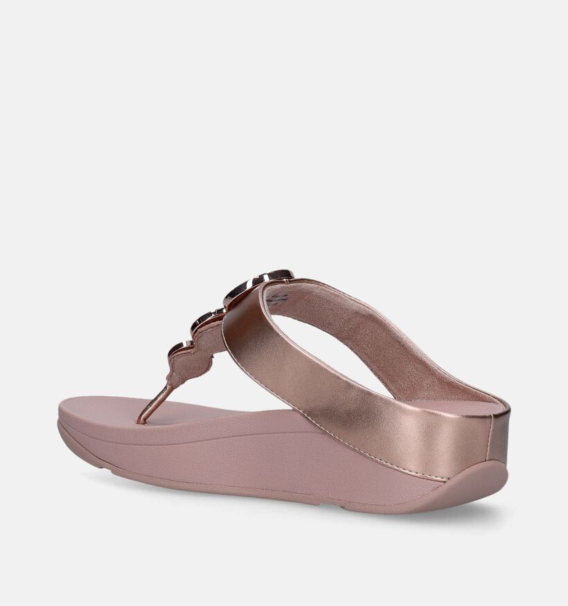 FitFlop Halo Bead-Circle Metallic Tongs en Rose pour femmes (336976)