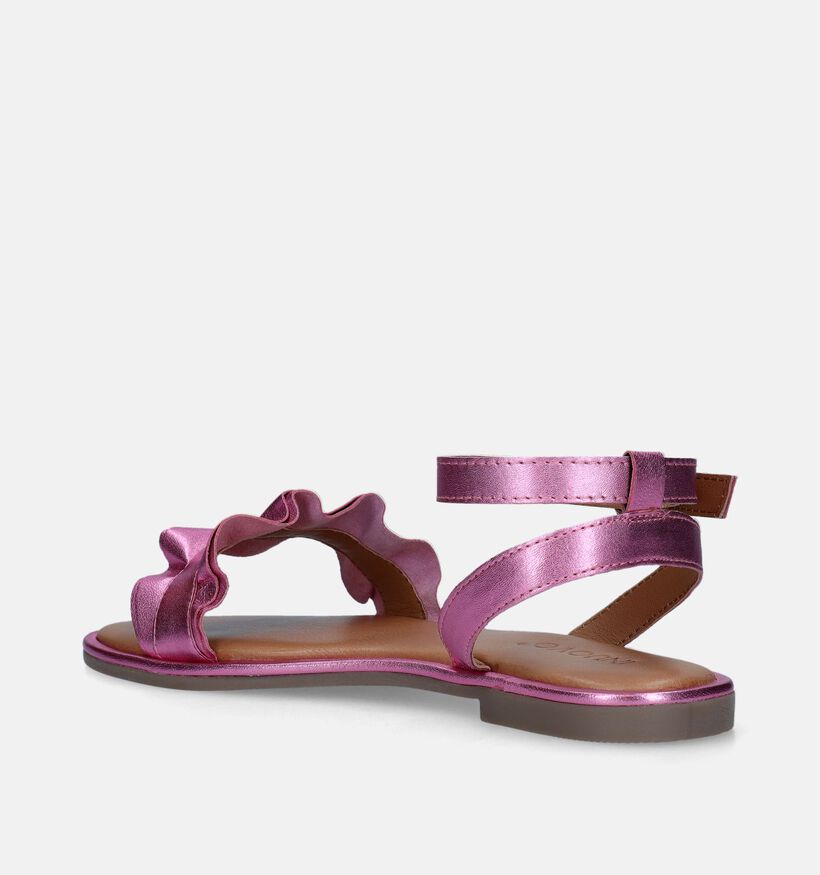 Inuovo Sandales plates en Rose pour femmes (341518)