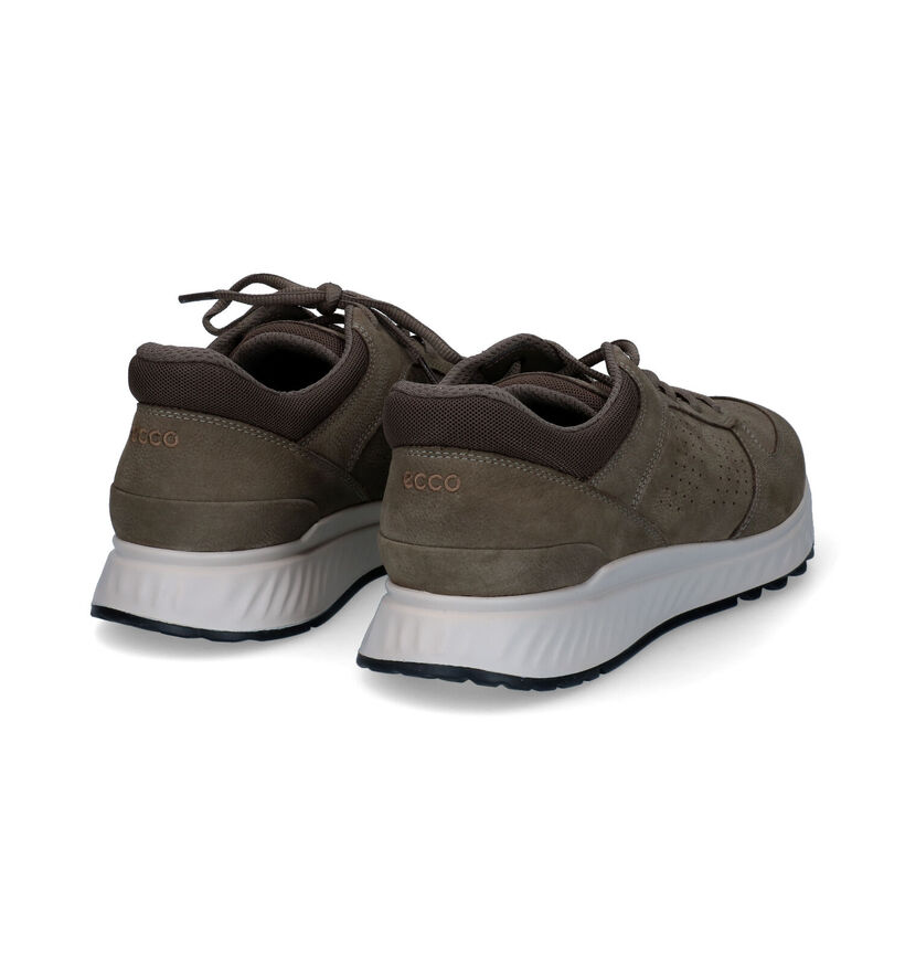 ECCO Exostride Chaussures à lacets en Taupe en cuir (306679)