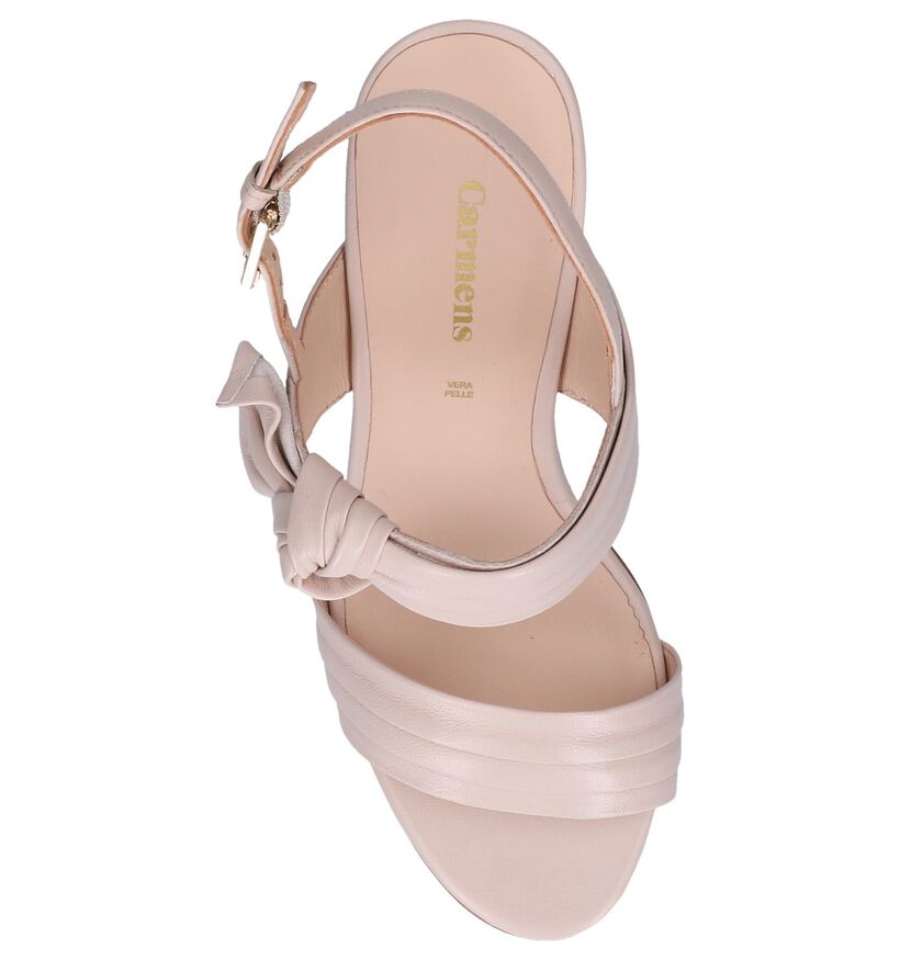 Carmens Sandales à talons en Nude en cuir (254228)