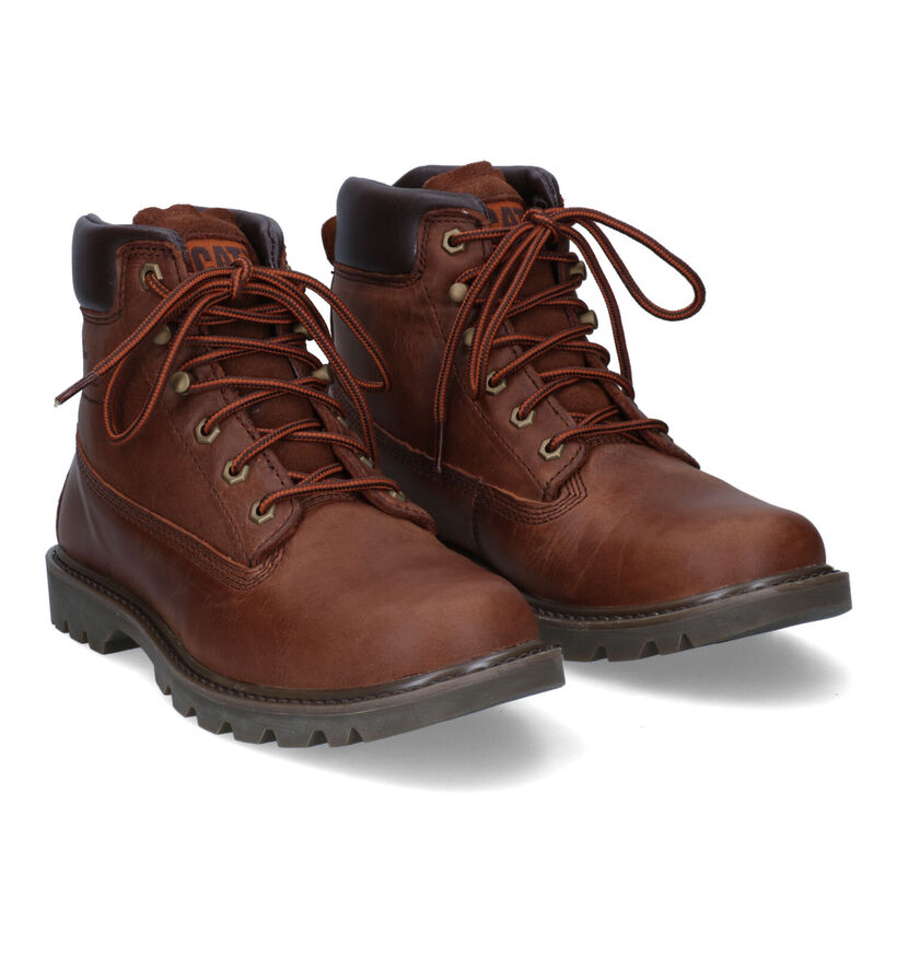 Caterpillar Bruiser 2.0 Bottines en Brun en cuir (295020)