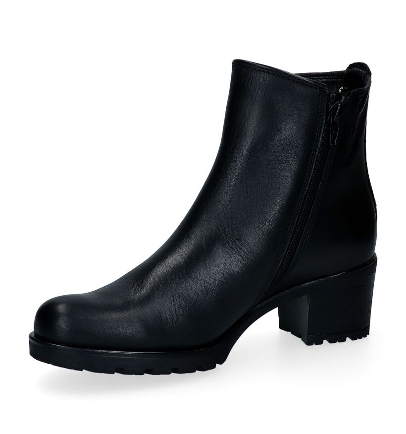 Comfort Bottines à talons en Noir en cuir (297364)