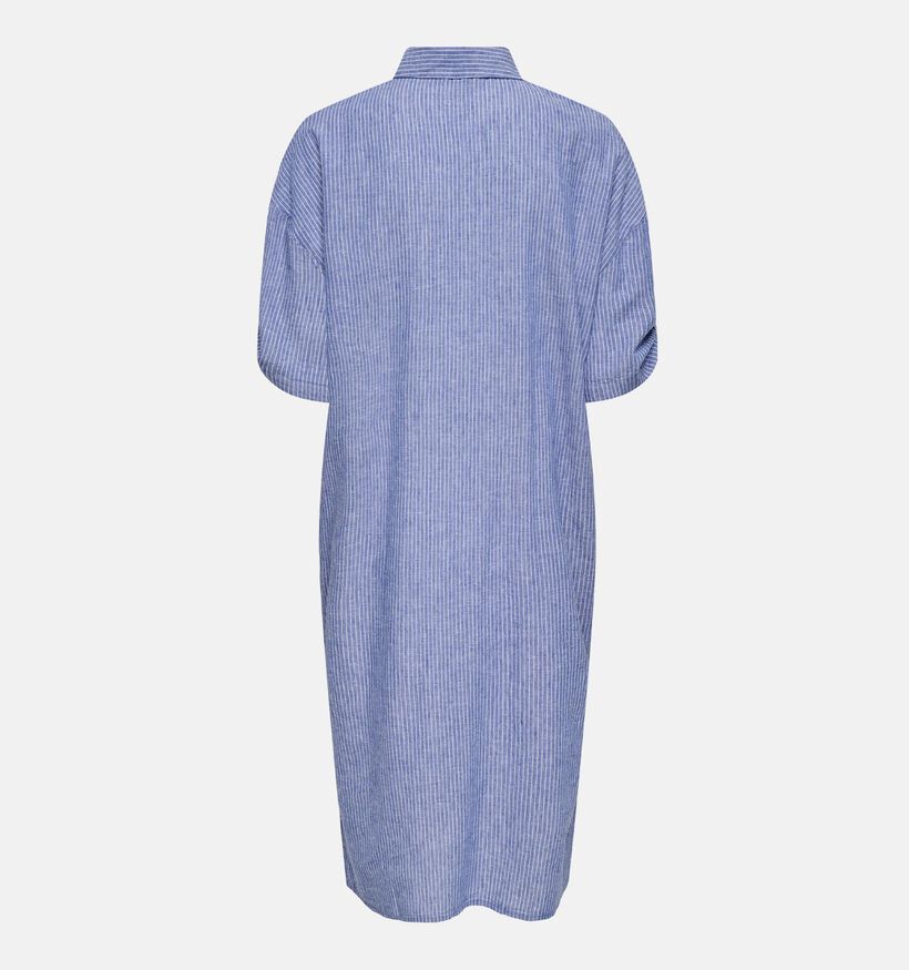 JDY Mila Robe mi-longue en lin en Bleu pour femmes (357372)