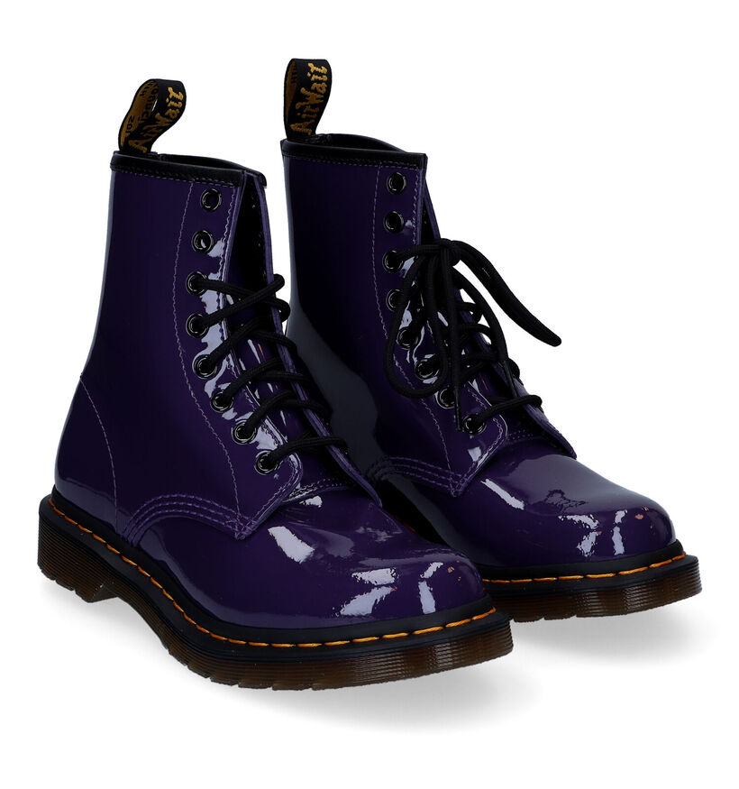 Dr. Martens 1460 Paarse Boots in lak (303591)