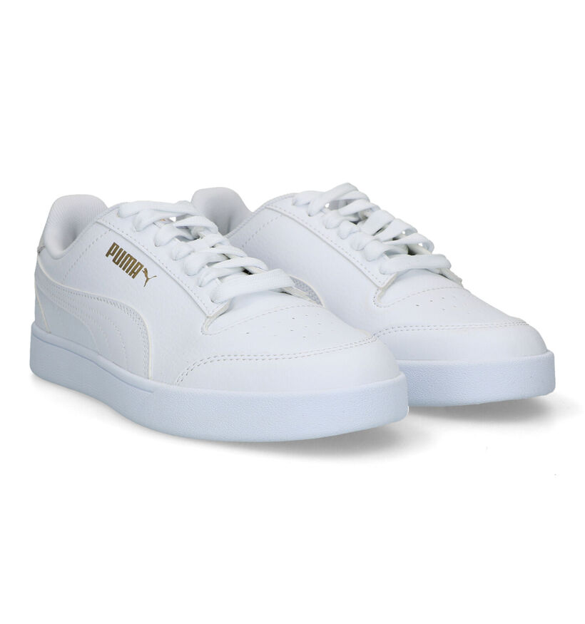 Puma Shuffle Witte Sneakers voor dames (318647) - geschikt voor steunzolen