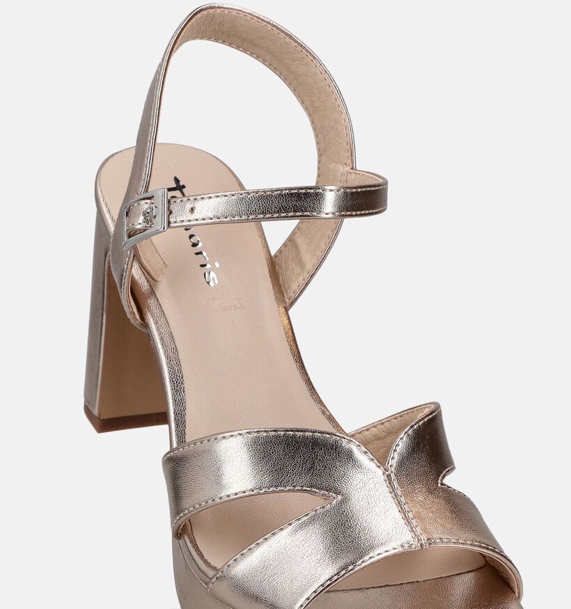 Tamaris Sandales &agrave; talons en Or pour femmes (371679)
