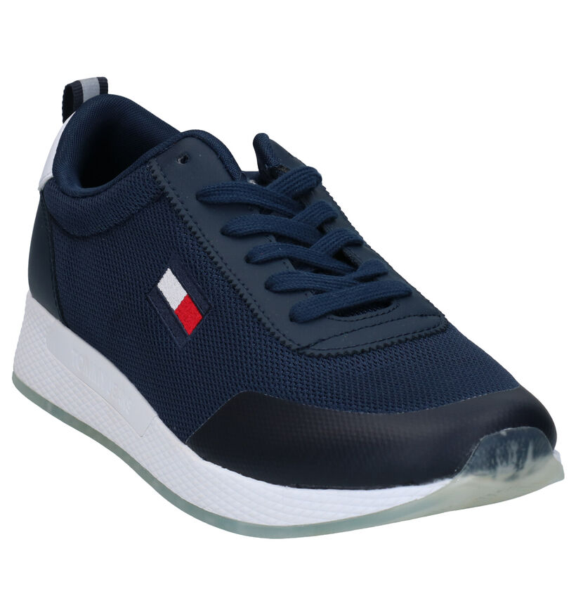 Tommy Jeans Baskets basses en Bleu foncé en cuir (276230)