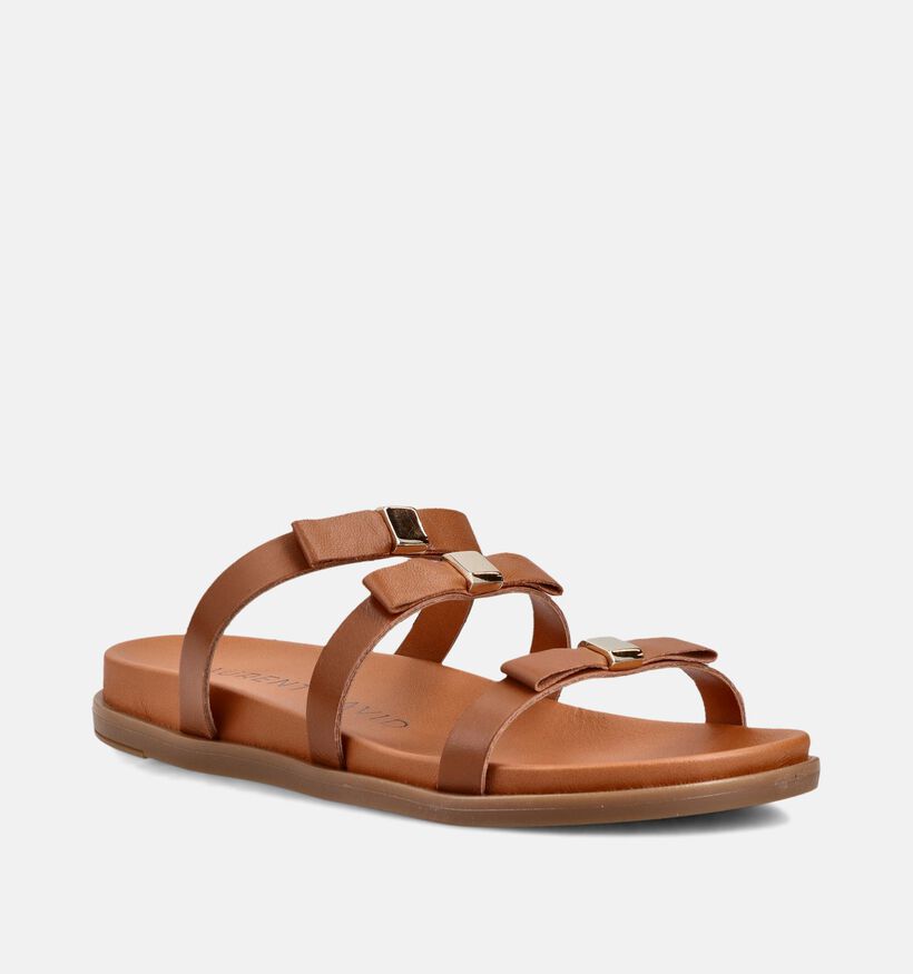 Laurent David Cognac Slippers voor dames (373553)
