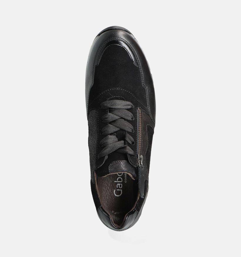 Gabor Zwarte Veterschoenen voor dames (360302) - geschikt voor steunzolen